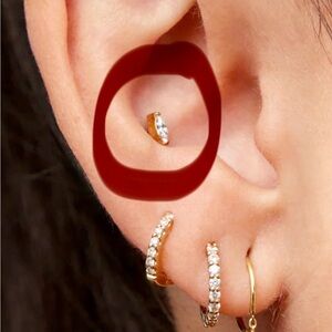 24k Crystal Marquise Flat Back Stud